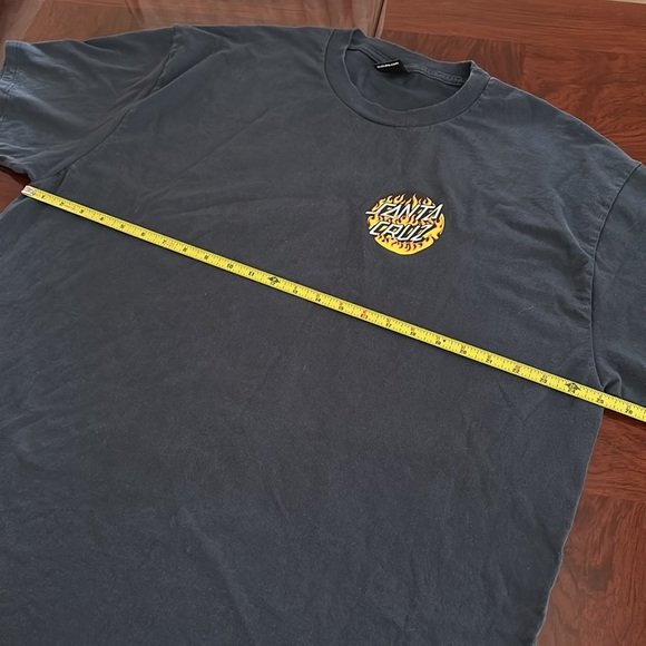 Santa Cruz Skateboards Men’s Blaze Short Sleeve Tee, Navy Blue - Picture 10 of 11